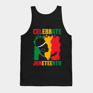 African Black Girl Toddler Girls Kids Celebrate Juneteenth Tank Top